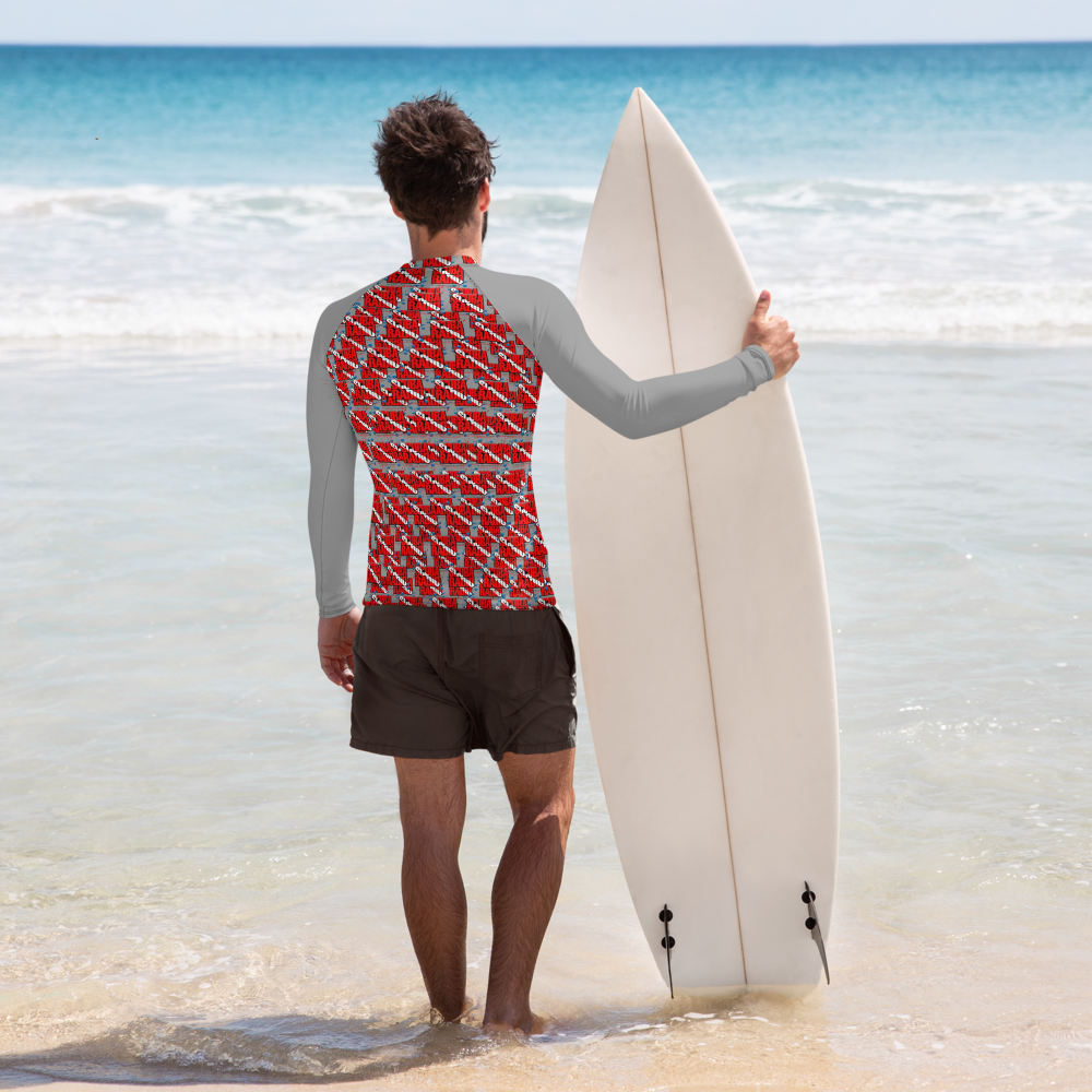 ScubaRadio Logo Pattern - Men&#39;s Rash Guard