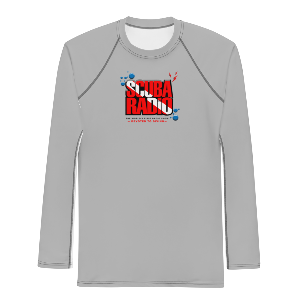 ScubaRadio Logo - Sharky Silver - Men's Rash Guard