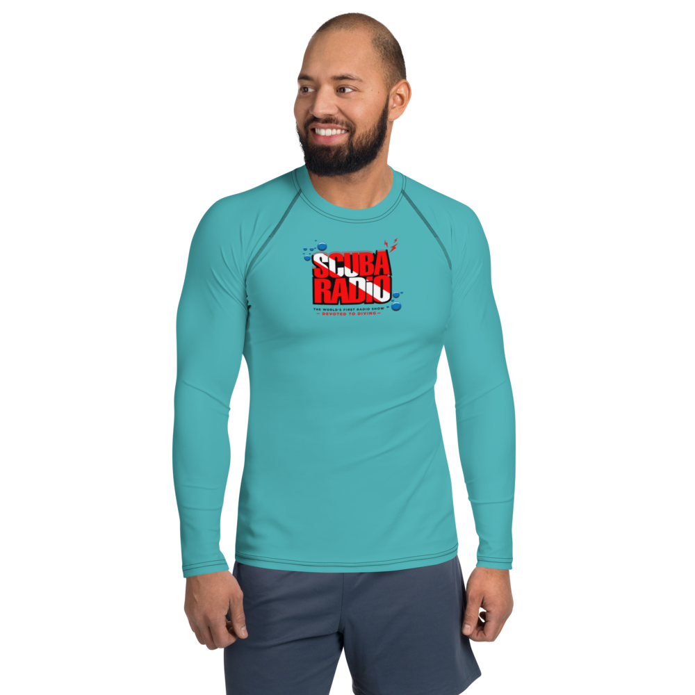 ScubaRadio Logo - Sea Blue - Men&#39;s Rash Guard