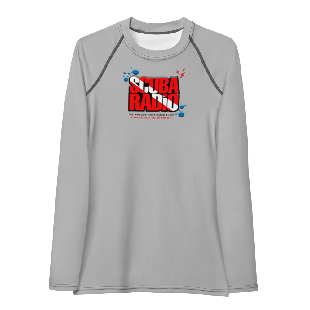 ScubaRadio Logo - Sharky Silver - Women&#39;s Rash Guard