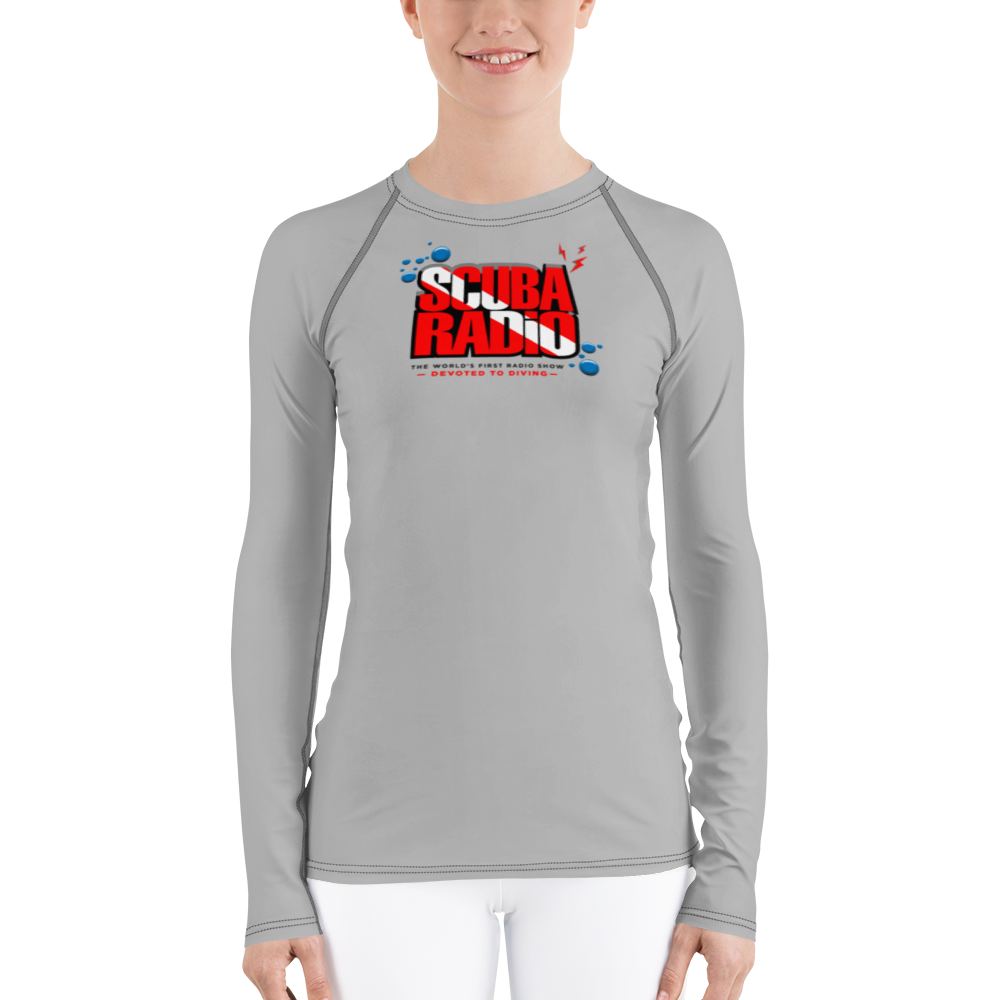 ScubaRadio Logo - Sharky Silver - Women&#39;s Rash Guard