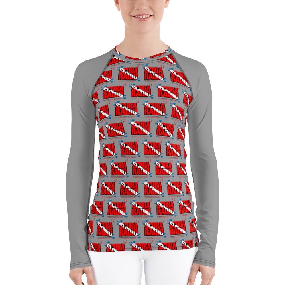 ScubaRadio Logo - Pattern - Women&#39;s Rash Guard