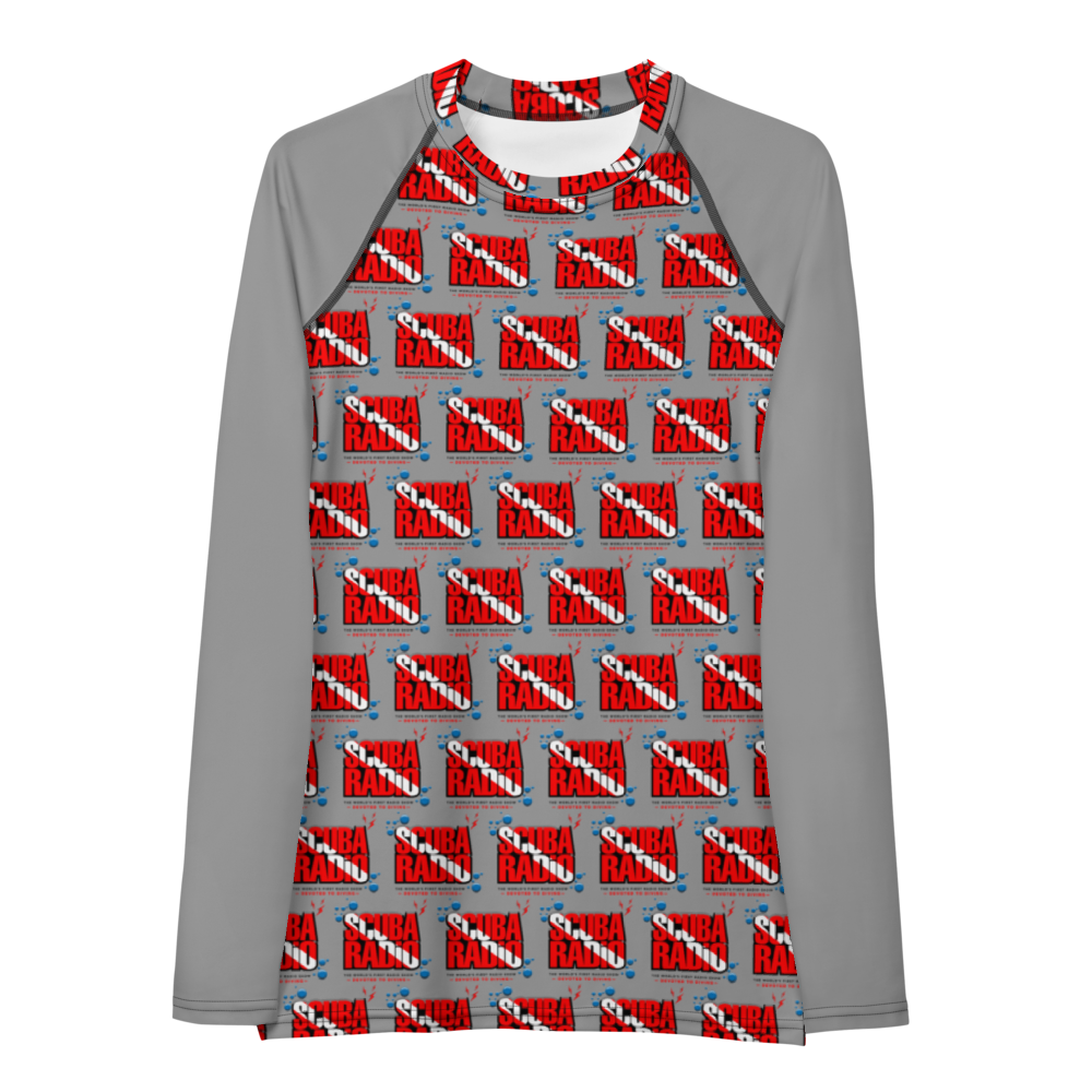 ScubaRadio Logo - Pattern - Women&#39;s Rash Guard