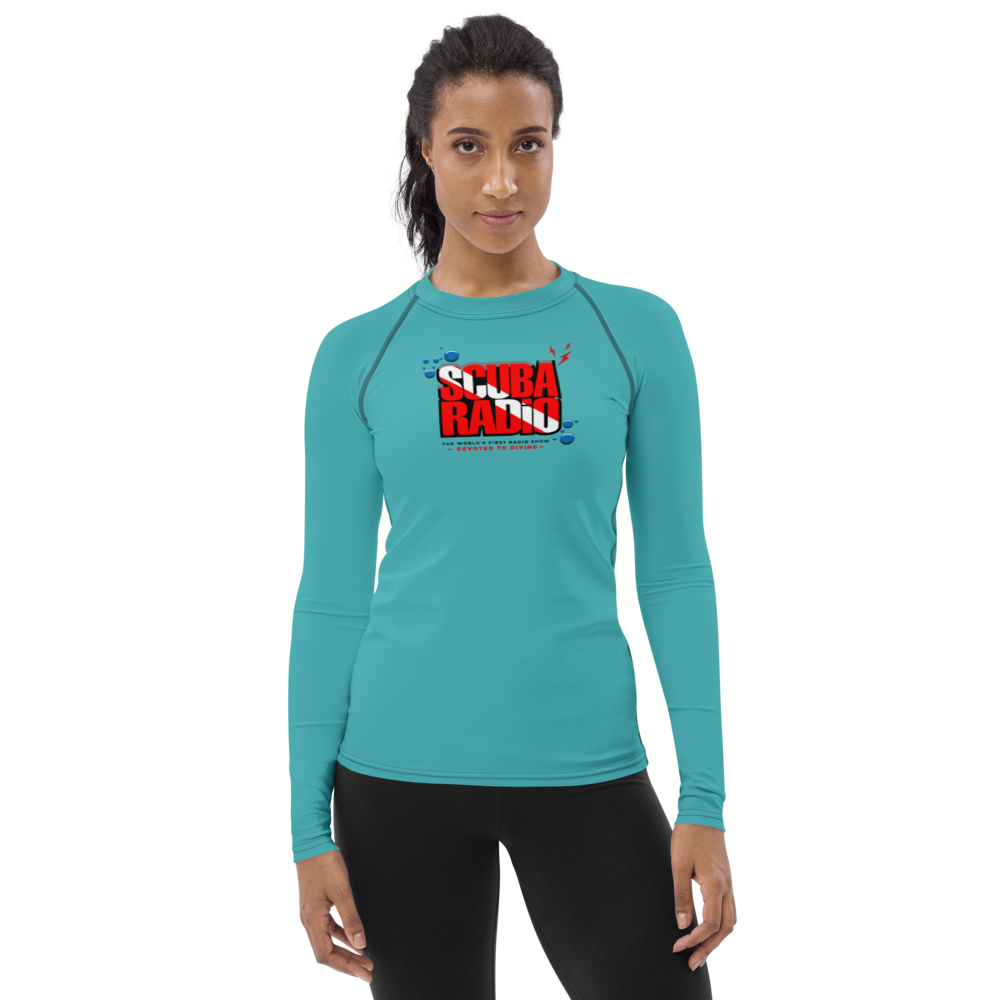 ScubaRadio Logo - Sea Blue - Women's Rash Guard