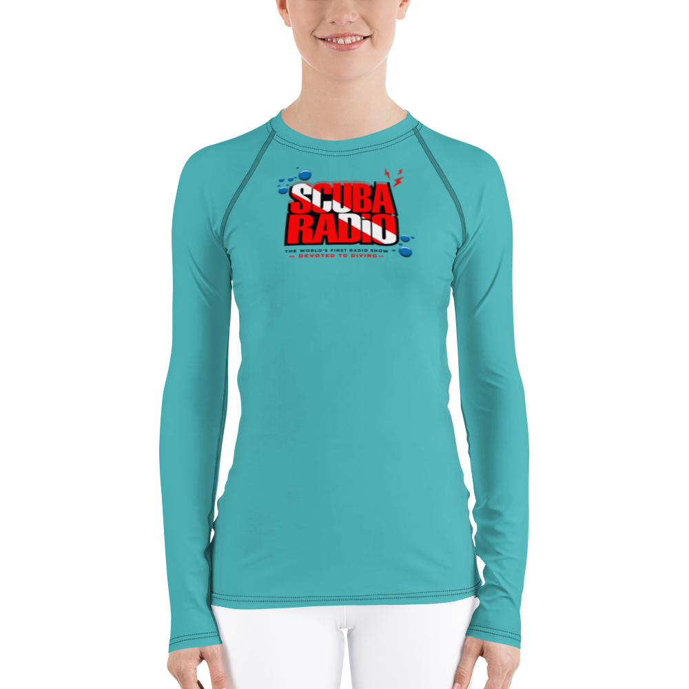 ScubaRadio Logo - Sea Blue - Women&#39;s Rash Guard