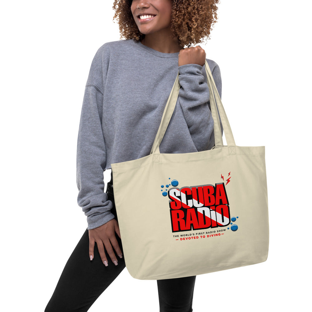 ScubaRadio / "It's Always Better Down Where It's Wetter" Large Organic Tote