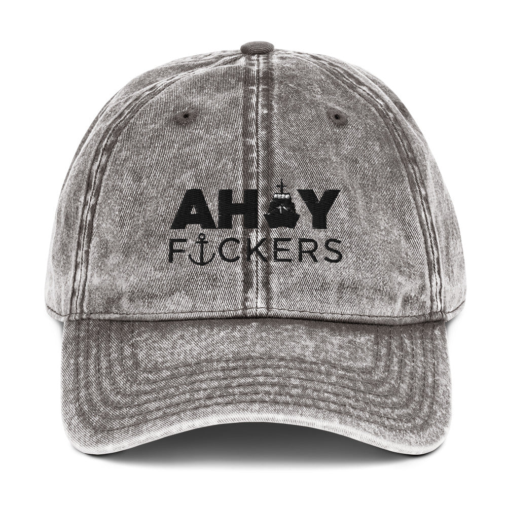 AHOY F*ckers - Vintage Cotton Twill Cap