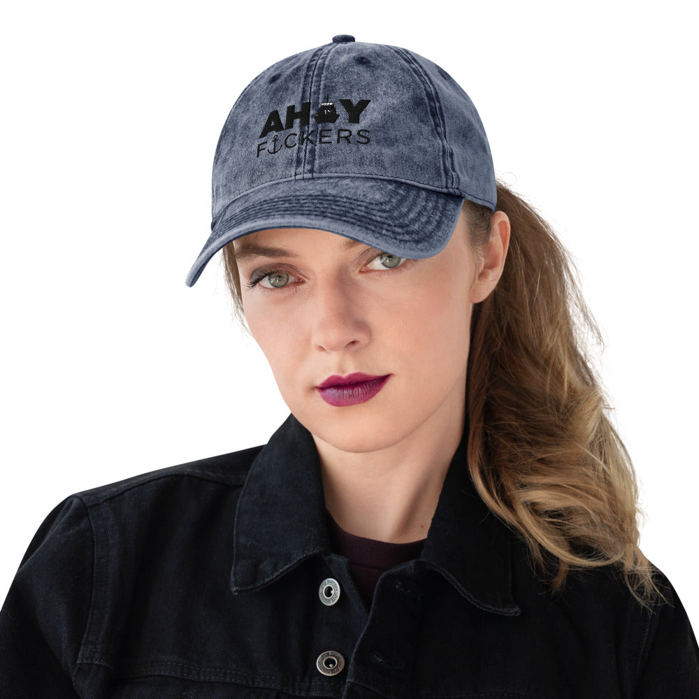 AHOY F*ckers - Vintage Cotton Twill Cap