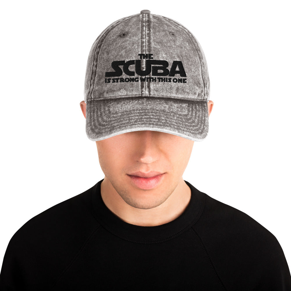 The SCUBA Is Strong - Vintage Cotton Twill Cap for Divers
