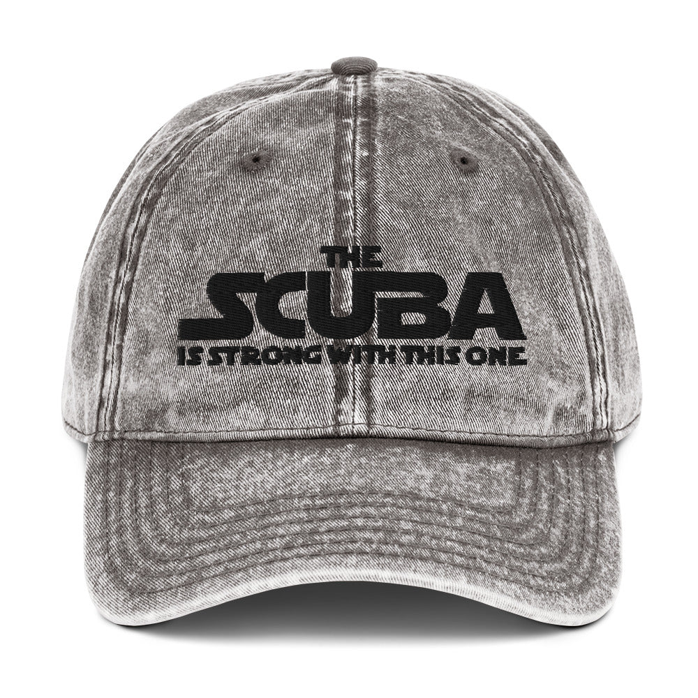 The SCUBA Is Strong - Vintage Cotton Twill Cap for Divers
