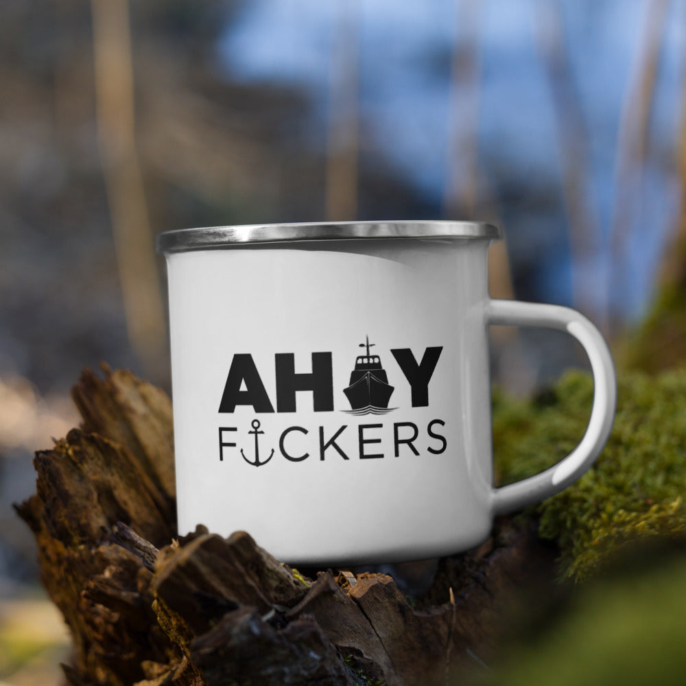 AHOY F*ckers - Enamel Mug