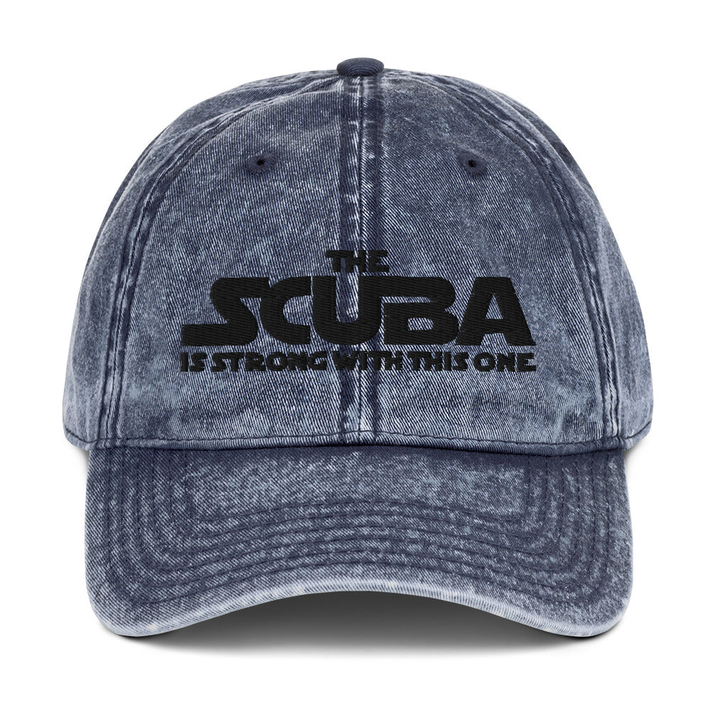 The SCUBA Is Strong - Vintage Cotton Twill Cap for Divers