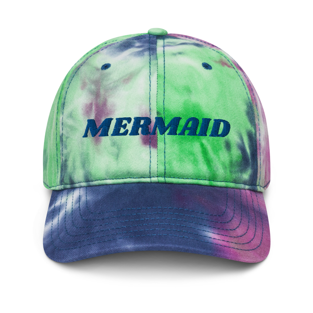 MERMAID Embroidered Tie-dye Hat