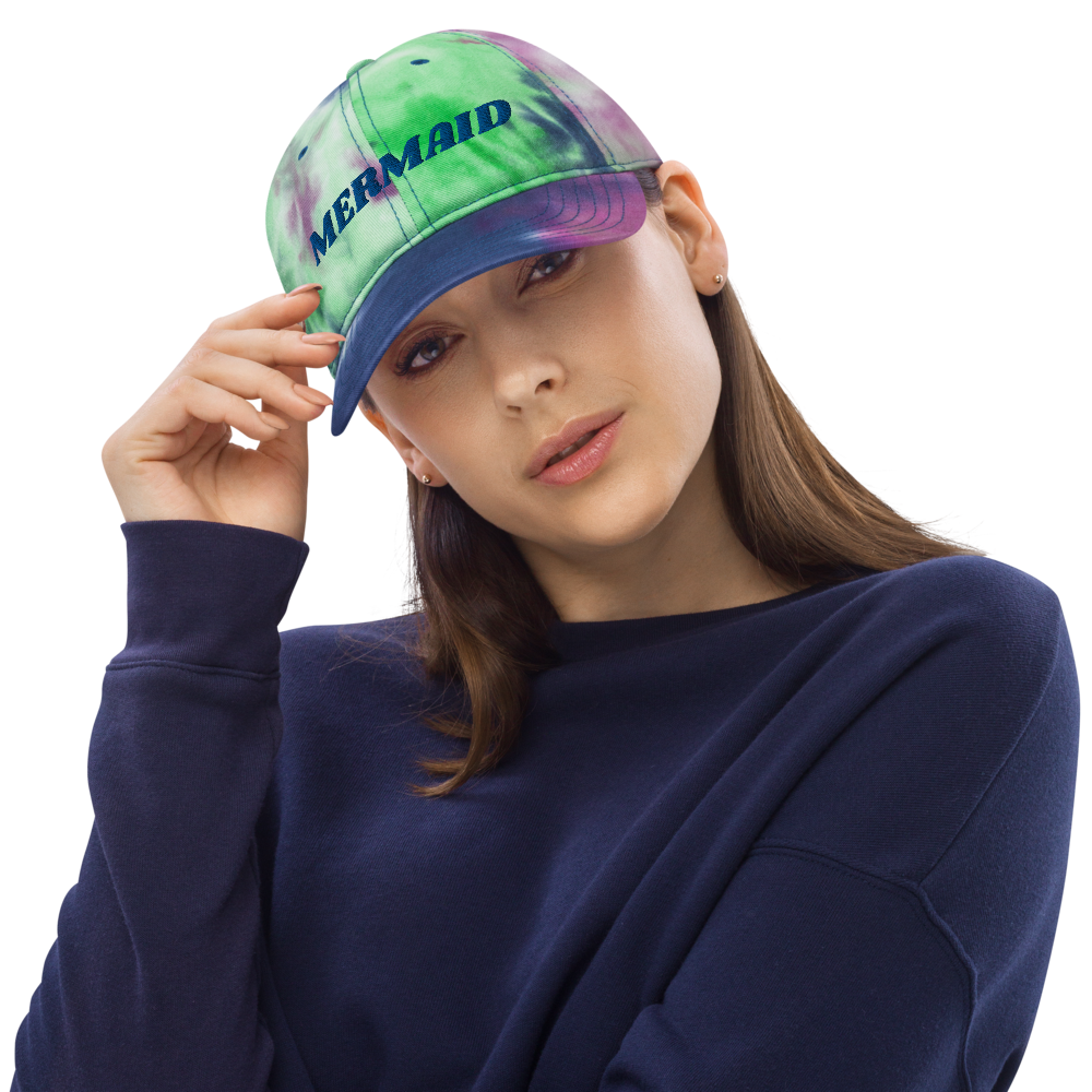 MERMAID Embroidered Tie-dye Hat