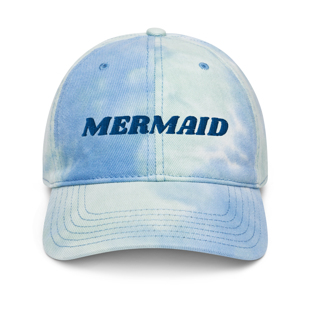 MERMAID Embroidered Tie-dye Hat