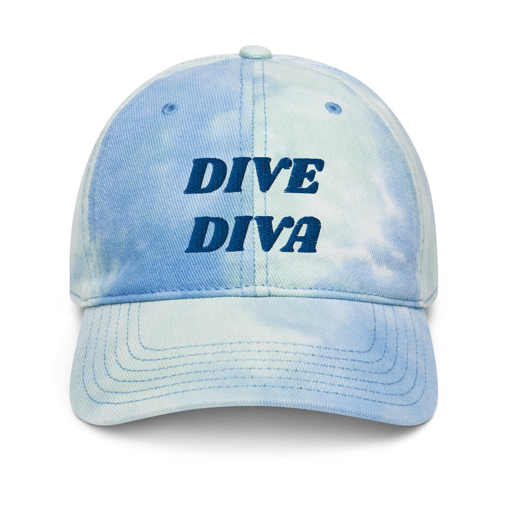DIVE DIVA Embroidered Tie-Dye Hat